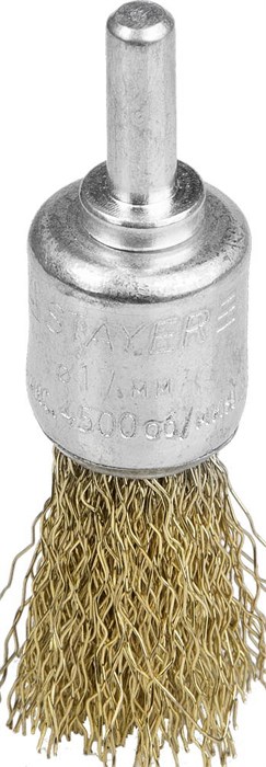 STAYER 17 мм, витая стальная латунированная проволока 0.3 мм, щетка кистевая для дрели (35113-17) 00018060