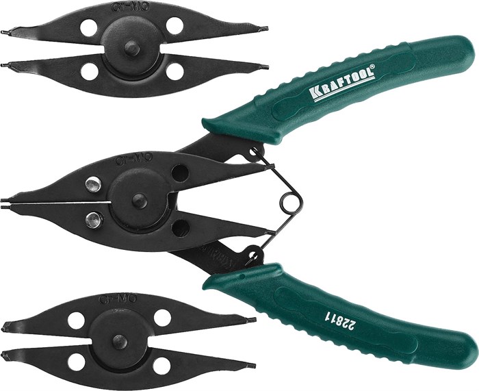 KRAFTOOL Universal 6-in-1, внешний/внутренний, съемник стопорных колец (22811) 00018390