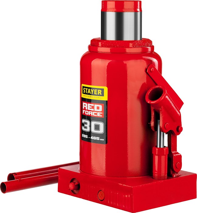 STAYER RED FORCE, 30 т, 285 - 465 мм, бутылочный гидравлический домкрат, Professional (43160-30) 00018495