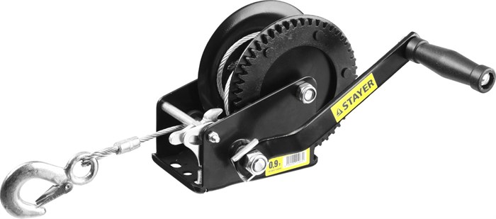 STAYER MAXPull, 0.9 т, 8 м, ручная барабанная тросовая лебедка (43112-0.9) 00018560