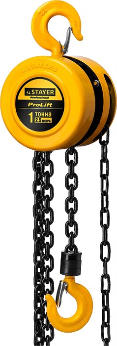 STAYER ProLift, 1т х 2.5м, ручная шестеренная таль, Professional (4308-1) 00018592