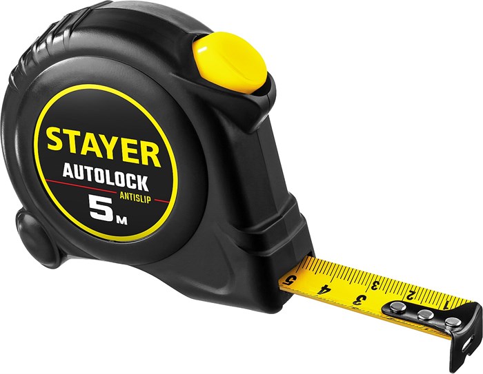 STAYER AutoLock, 5 м х 19 мм, рулетка с автостопом (2-34126-05-19) 00018824