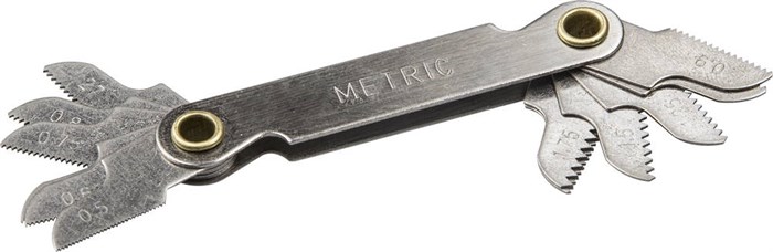 STAYER шаг метрич. резьбы 0.5 - 1.75 мм, шаг трубной резьбы 0.907 и 1.07 мм, (27, 28 tpi), резьбомер, Professional (28041) 00018857