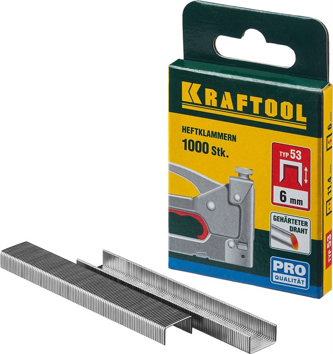 KRAFTOOL скобы тип 53 (A/10/JT21), 18 мм, калибр 23GA. 1000 шт (31670-18) 00019632