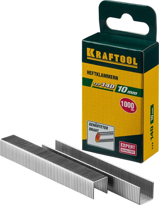 KRAFTOOL скобы тип 140 (G/11/57), 10 мм, калибр 20GA. 1000 шт (31680-10) 00019636