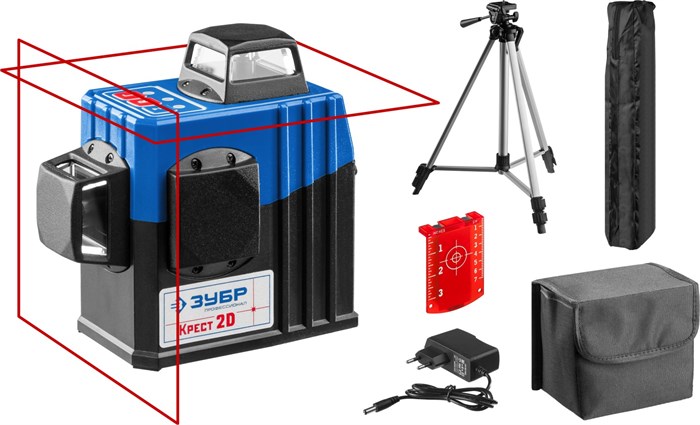 ЗУБР КРЕСТ 2D, №2, 20 - 70 м, лазерный нивелир, Профессионал (34907-2) 00020008