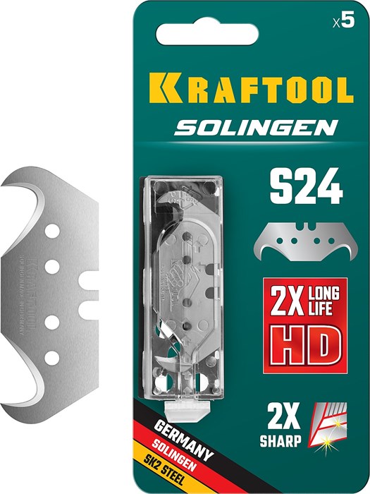 KRAFTOOL Solingen-S24, 5 шт, крюковидные лезвия (09643-S5) 00020256