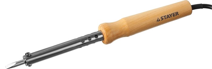 STAYER MAXTerm, 60 Вт, клин, электропаяльник с деревянной рукояткой (55310-60) 00020424