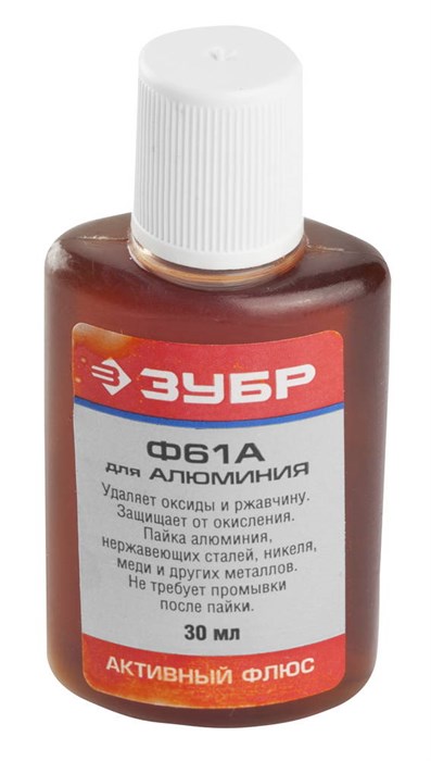 ЗУБР ФТКА (Ф61А), 30 мл, активный флюс (55493-030) 00020528