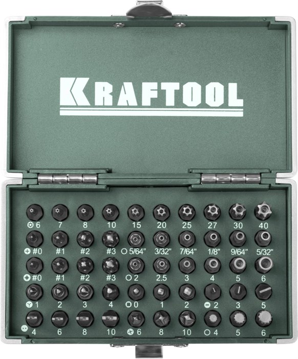 KRAFTOOL X-Drive, 50 шт, набор кованых торсионных бит (26065-H50) 00020537