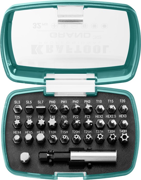 KRAFTOOL Grand-32, с магнитным адаптером 32 шт, набор бит (26083-H32) 00020542