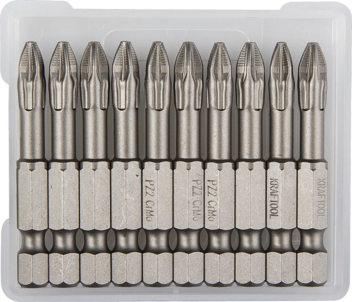 KRAFTOOL X-Drive, PZ2, 50 мм, 10 шт, торсионные биты (26123-2-50-10) 00020589