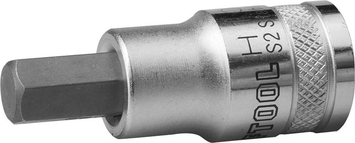 Торцовая бита-головка KRAFTOOL ″INDUSTRIE QUALITAT″, материал S2, HEX, сатинированная, 1/2″, H10 00021166