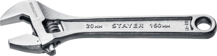 STAYER MAXFORCE, 150/20 мм, разводной ключ (2725-15) 00022376