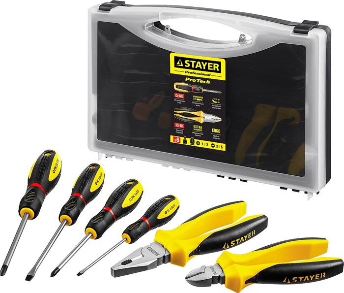 STAYER Hercules, 6 предм., набор губцевого инструмента (2202-H6) 00022729