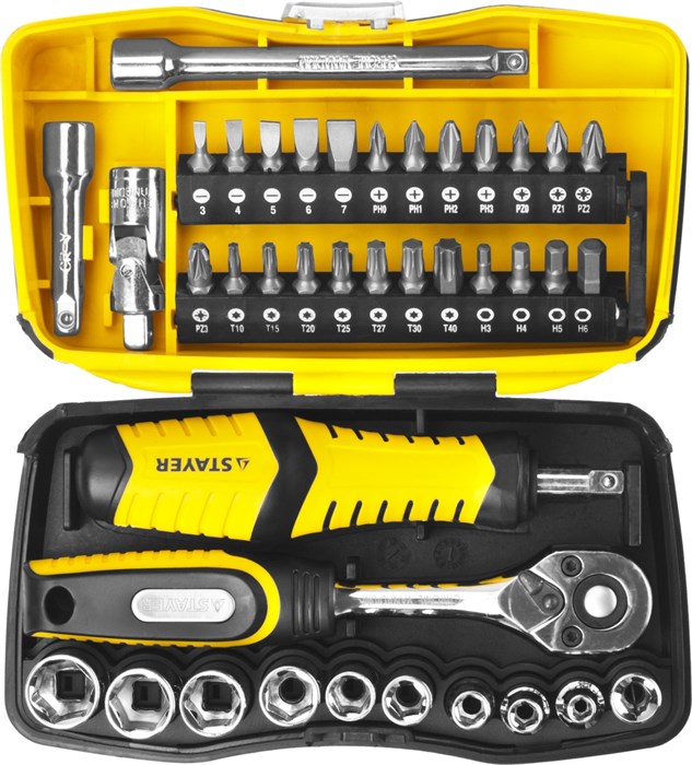 STAYER Pro Tech 39, 39 предм., универсальный набор инструмента (25135-H39) 00022736