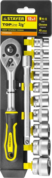 STAYER RSS 12M, 12 предм., (3/8″), набор торцовых головок (27752-H12) 00022821