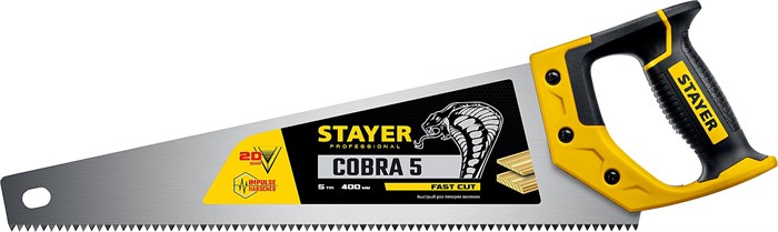 STAYER Cobra 5, 400 мм, ножовка по дереву, Professional (1506-40) 00023158