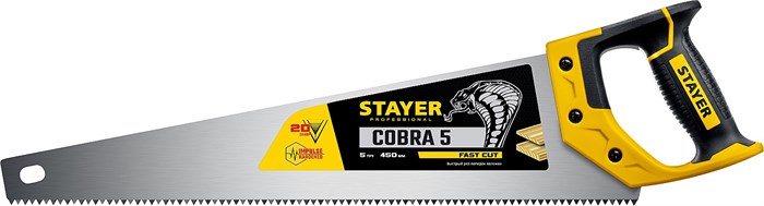 STAYER Cobra 5, 450 мм, ножовка по дереву, Professional (1506-45) 00023159