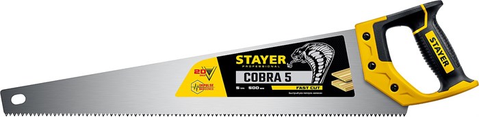 STAYER Cobra 5, 500 мм, ножовка по дереву, Professional (1506-50) 00023160