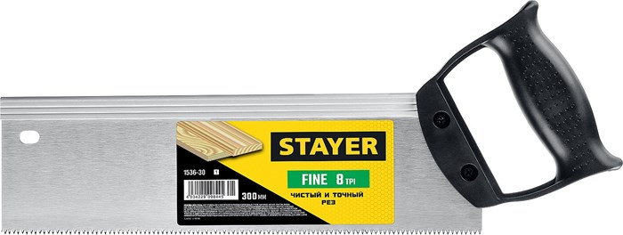 STAYER Fine, 300 мм, ножовка для стусла c обушком (1536-30) 00023219