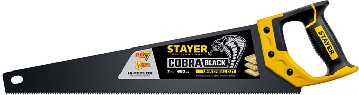 STAYER Cobra Black, 450 мм, универсальная ножовка, Professional (2-15081-45) 00023235