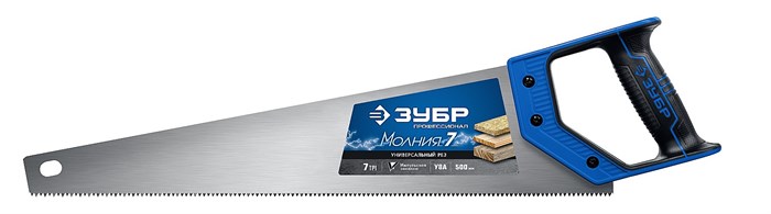 ЗУБР Молния-7, 500 мм, 7TPI, универсальная ножовка, Профессионал (1537-50) 00023281