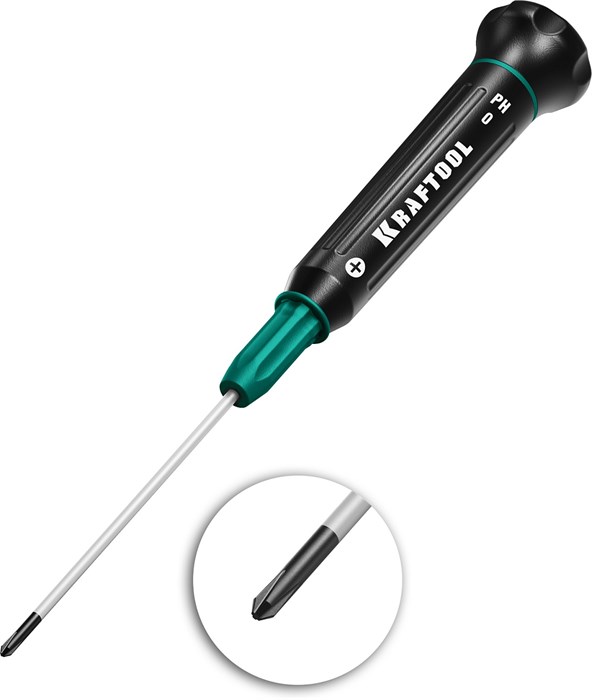 KRAFTOOL Precision PH0, отвертка для точных работ (25682-0) 00023679
