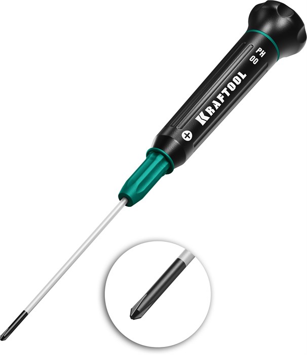 KRAFTOOL Precision PH00, отвертка для точных работ (25682-00) 00023680