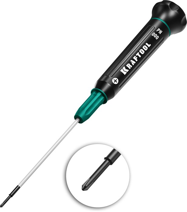 KRAFTOOL Precision PH000, отвертка для точных работ (25682-000) 00023681