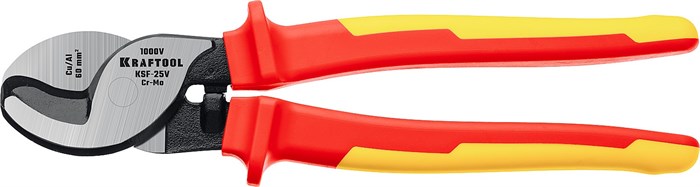 KRAFTOOL KSF-25V, d 13 мм, 250 мм, VDE, 1000 В, усиленный, диэлектрический кабелерез (23334-25V) 00024346
