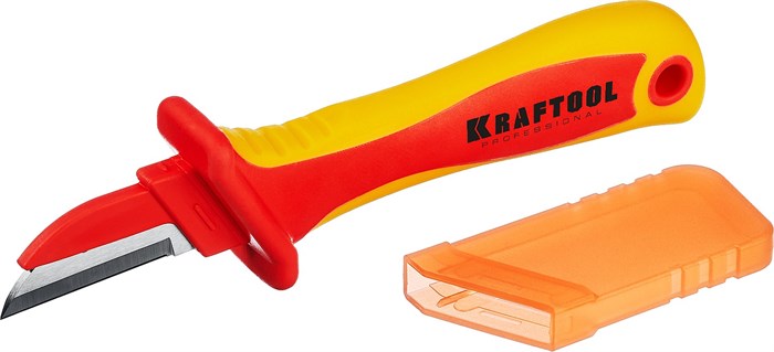 KRAFTOOL KN-1, 1000 В, прямой, диэлектрический нож электрика (45401) 00024349