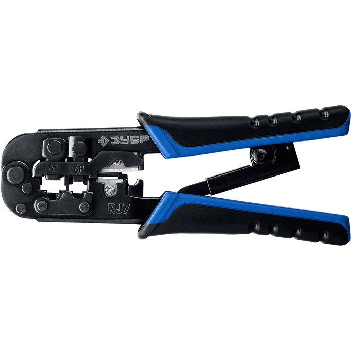 ЗУБР RJ7, (RJ45, RJ11, RJ12), 203 мм, универсальный кримпер, Профессионал(22650) 00024488