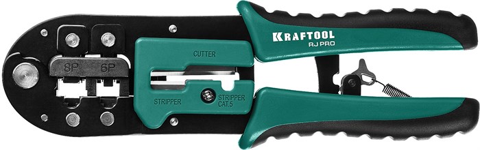 KRAFTOOL RJ-Pro, (RJ45, RJ11,RJ12), универсальный кримпер (22698) 00024499