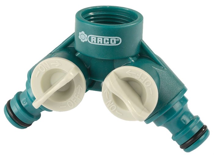 RACO ORIGINAL, 3/4″, двухканальный, с внутренней резьбой, из ABS пластика, поливочный распределитель (4250-55255C) 00024866