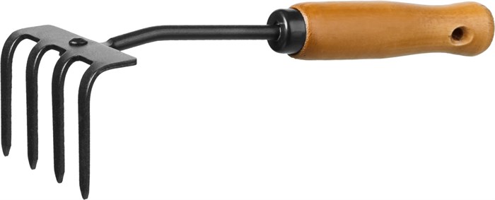 GRINDA ProLine 64х100х270 мм, 4-х зубые, деревянная ручка, садовые грабли (421515) 00025450