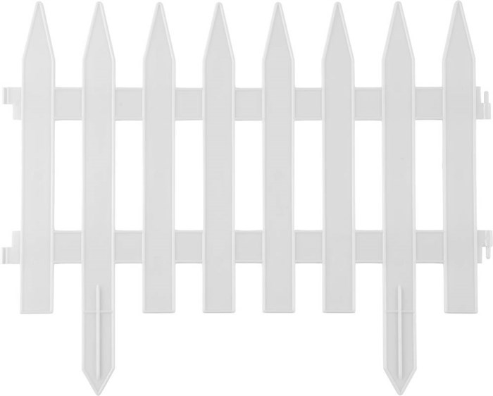 GRINDA Классика, 28 х 300 см, белый, 7 секций, декоративный забор (422201-W) 00026065