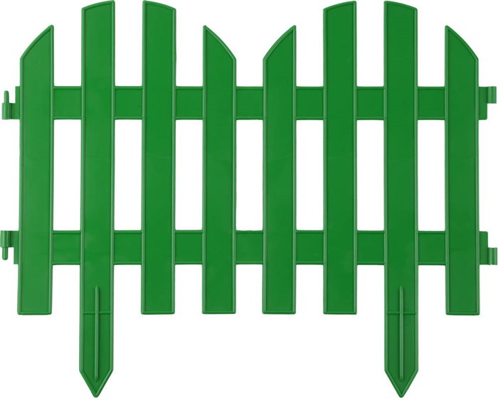 GRINDA Палисадник, 28 х 300 см, зеленый, 7 секций, декоративный забор (422205-G) 00026070