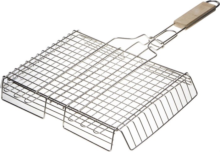 GRINDA Barbecue, 340 х 260 мм, нержавеющая сталь, объемная решетка-гриль (424732) 00026118