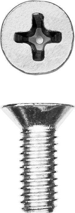 ЗУБР DIN 965, кл. пр. 4.8, M6 х 16 мм, цинк, 9 шт, винт с потайной головкой (303116-06-016) 00027497