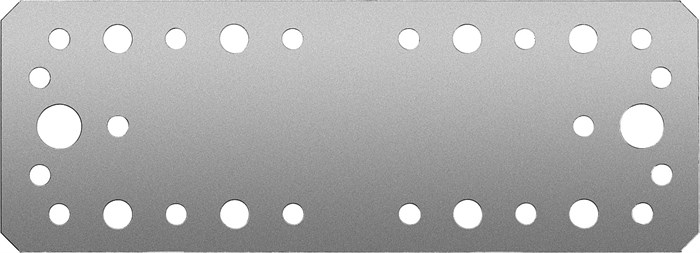 ЗУБР КП-2.5, 180 x 65 x 2.5 мм, цинк, крепежная пластина (31023-180) 00028155