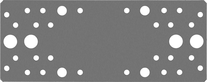 ЗУБР КП-2.0, 200 x 80 x 2 мм, цинк, крепежная пластина (310236-200-80) 00028164