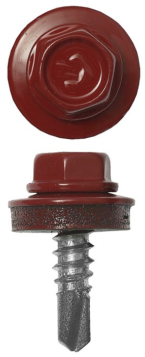 ЗУБР СКМ 3003, 25 х 5.5 мм, рубин.-красн., 1800 шт (10,4 кг.), кровельный саморез, Профессионал (4-300310-55-025-3003) 00028962