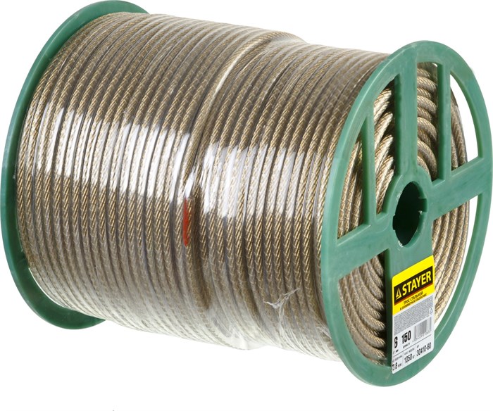 STAYER 6 мм, L 150 м, стальной трос в полимерной оболочке (30410-60) 00029867