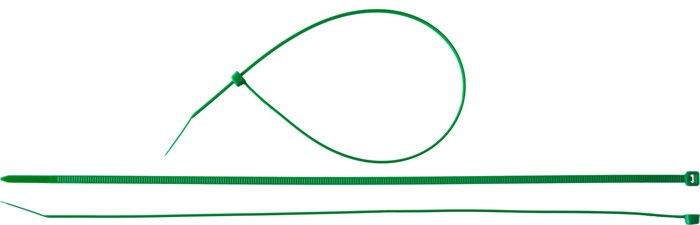 ЗУБР КС-З1, 3.6 x 300 мм, нейлон РА66, 100 шт, зеленые, кабельные стяжки, Профессионал (309060-36-300) 00030264