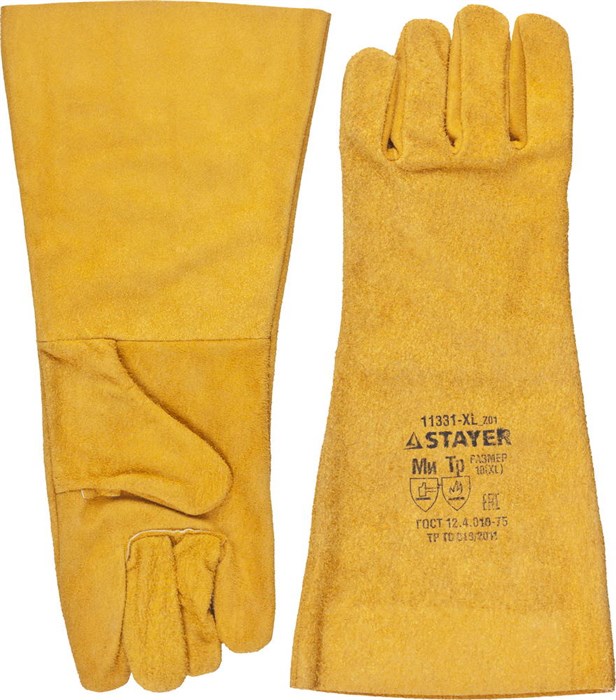 STAYER MASTER 400 мм, XL (10), спилковые, для сварки и тяжелых механических работ, термостойкие краги (11331-XL) 00030569