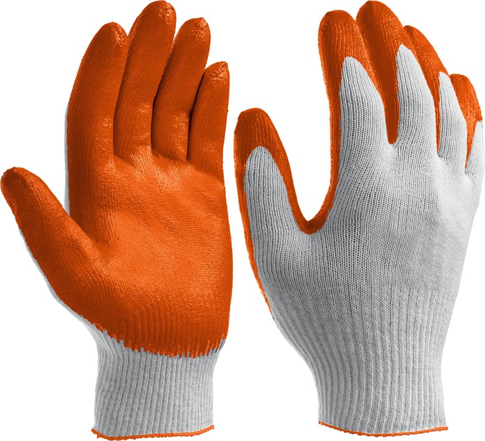 STAYER PROTECT, L-XL, х/б перчатки с одинарным латексным обливом (11408-XL) 00030651