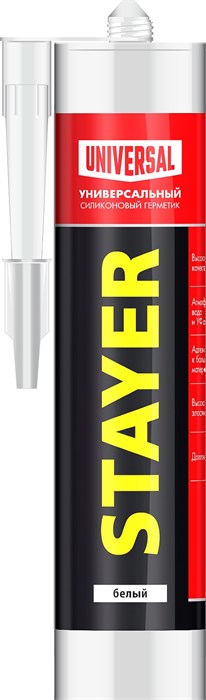 STAYER 260 мл, белый, силиконовый, универсальный герметик (41213-0) 00030752