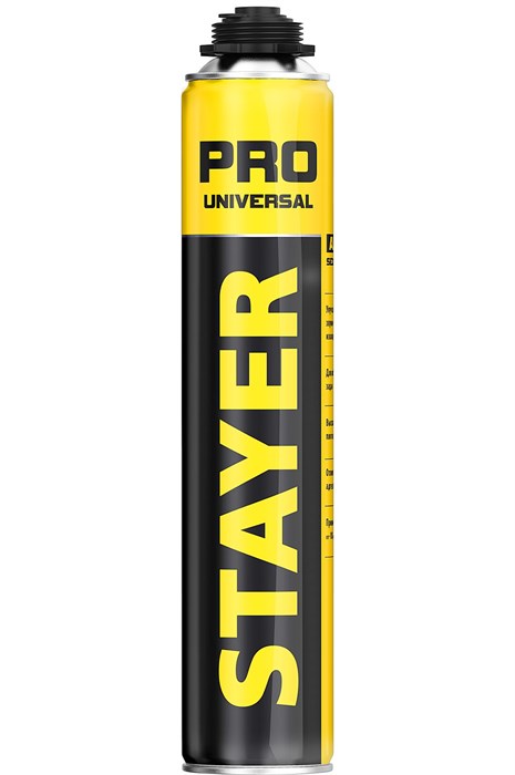 STAYER PRO, 750 мл, пистолетная, выход до 35 л, всесезонная, монтажная пена, Professional (41135) 00030808