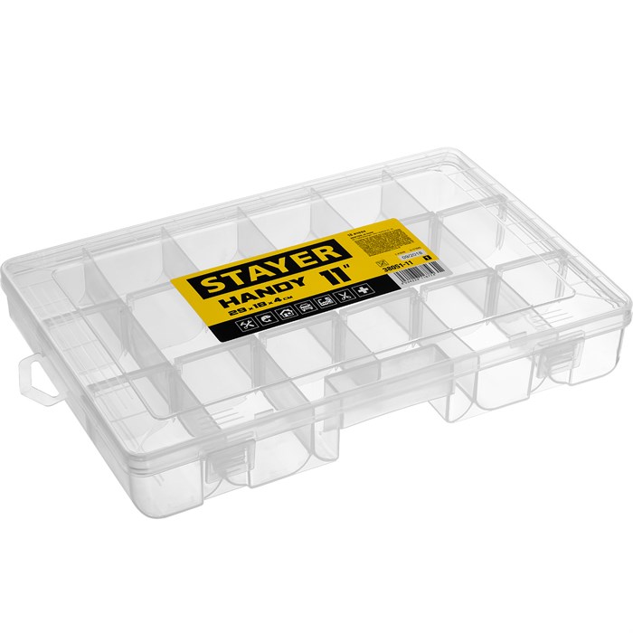 STAYER HANDY-11, 292 x 180 x 40 мм, (11″), пластиковый органайзер с 18 ячейками (38051-11) 00031325